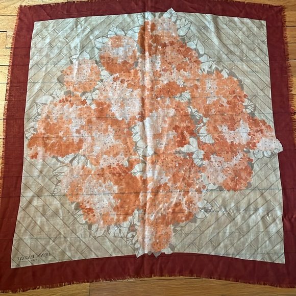 Jean Patou Paris Scarf Vintage Fall Colors Scarf - Picture 5 of 6